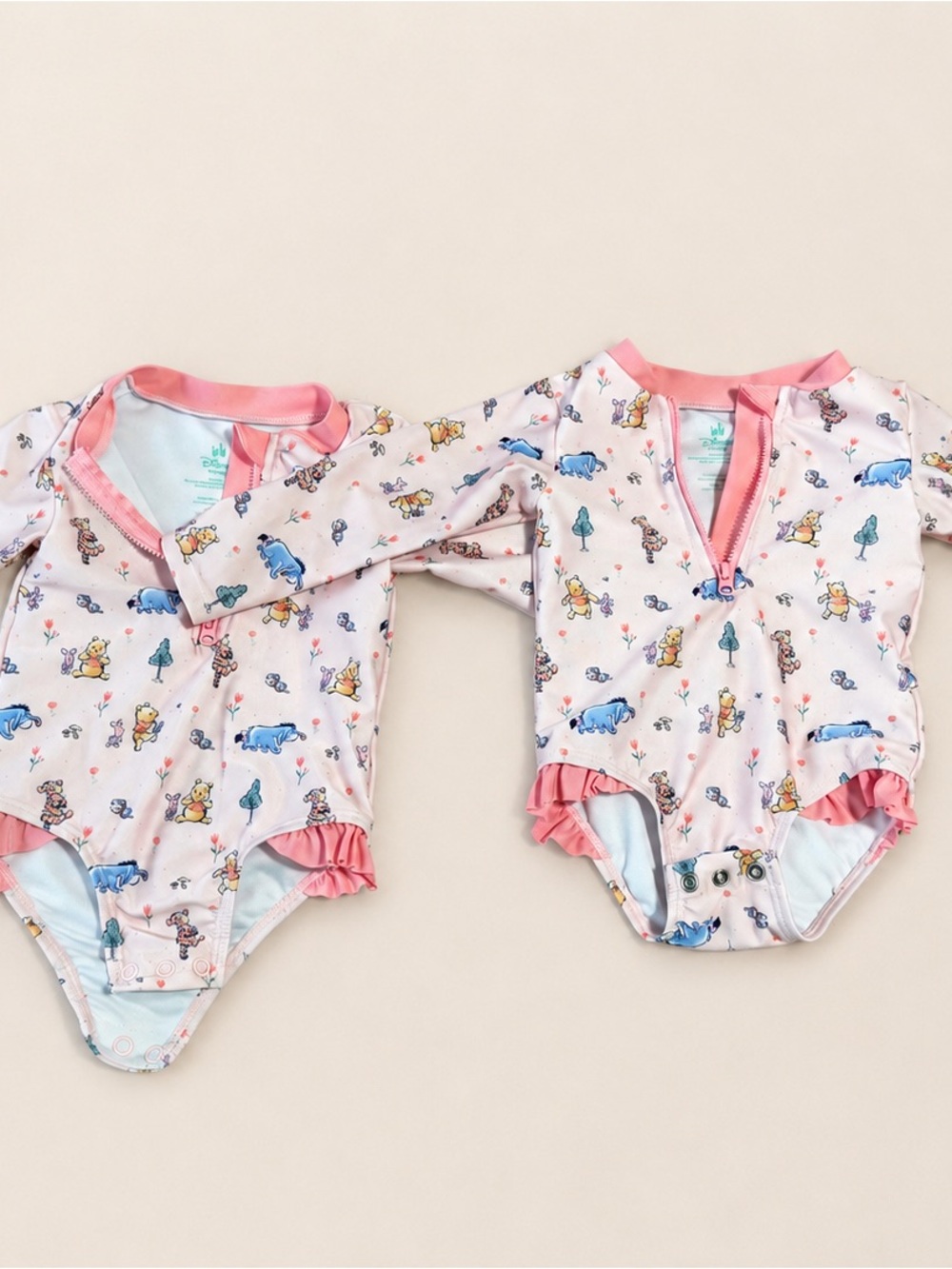 Disney Winnie the Pooh Twin Girl Swimsuits 2-Pk - 9M